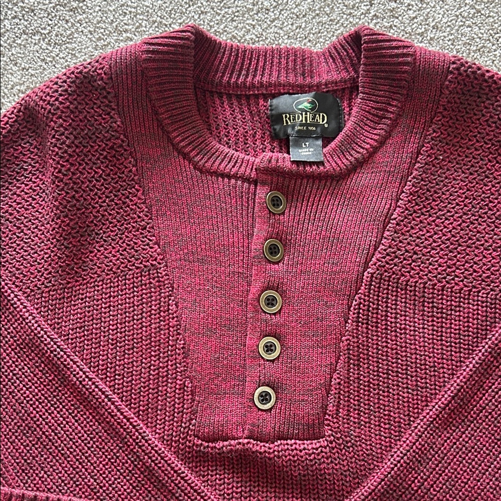 RedHead Men's Burgundy Crewneck Sweater